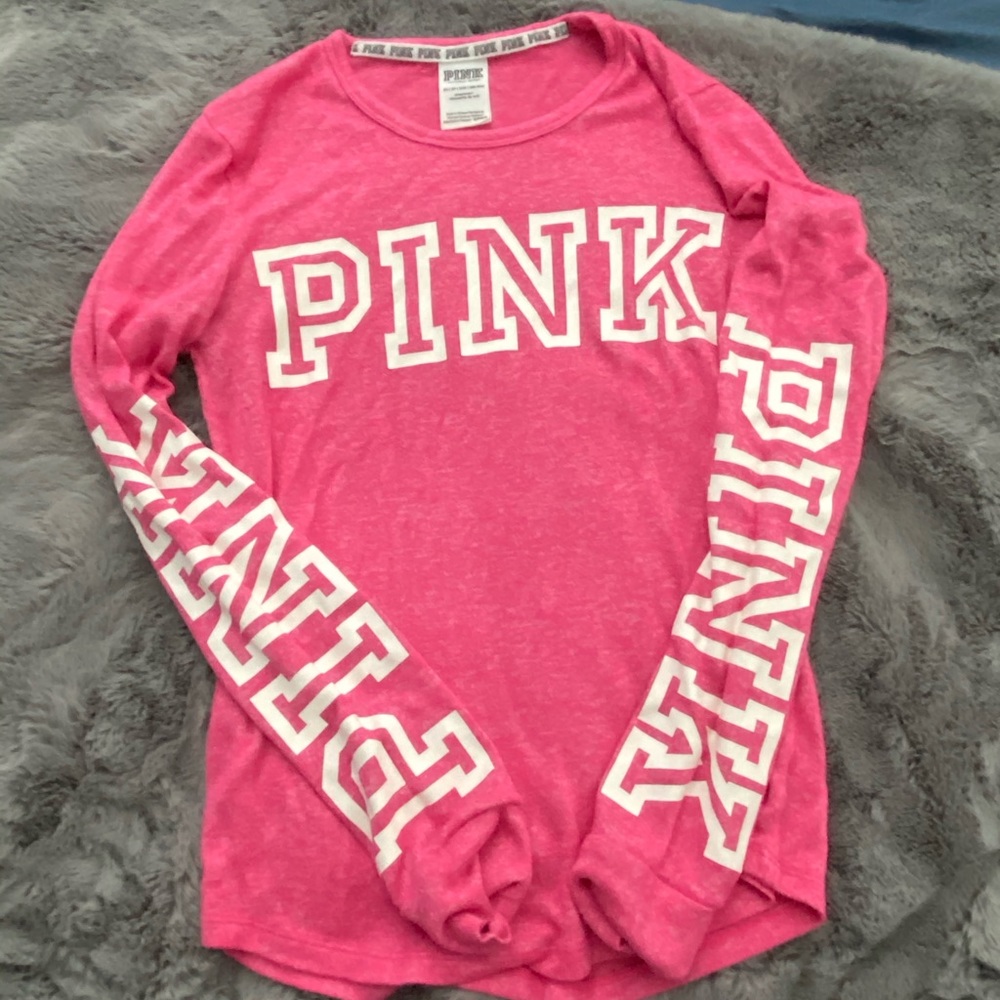 Pink long sleeved pajama shirt